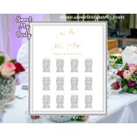 Wedding Gold Seating Charts,Wedding Seating Plan,Gold Wedding seating chart,(025w)